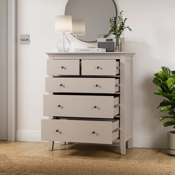 5-Drawer Chest with Metal Handles - Natural