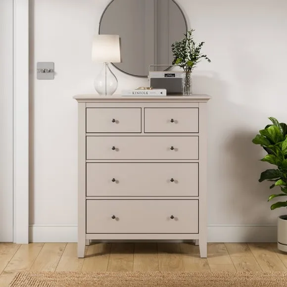 5-Drawer Chest with Metal Handles - Natural