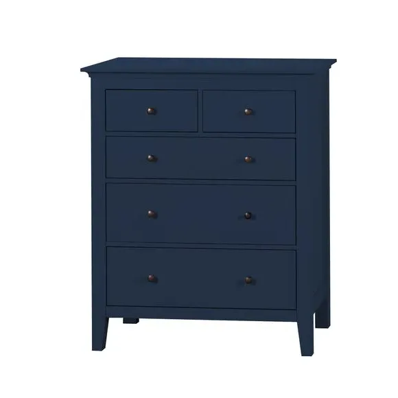 5-Drawer Chest with Metal Handles - Navy
