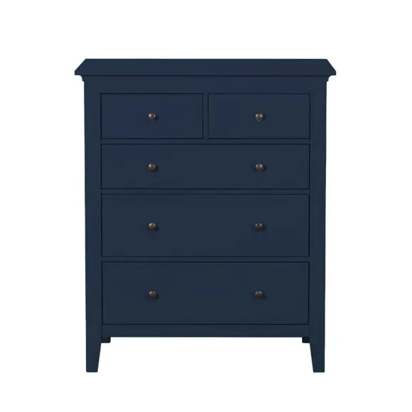 5-Drawer Chest with Metal Handles - Navy