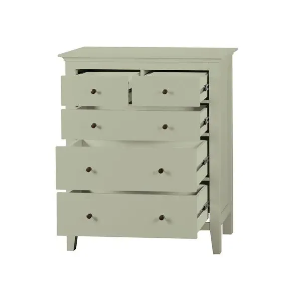 5-Drawer Chest with Metal Handles - Sage