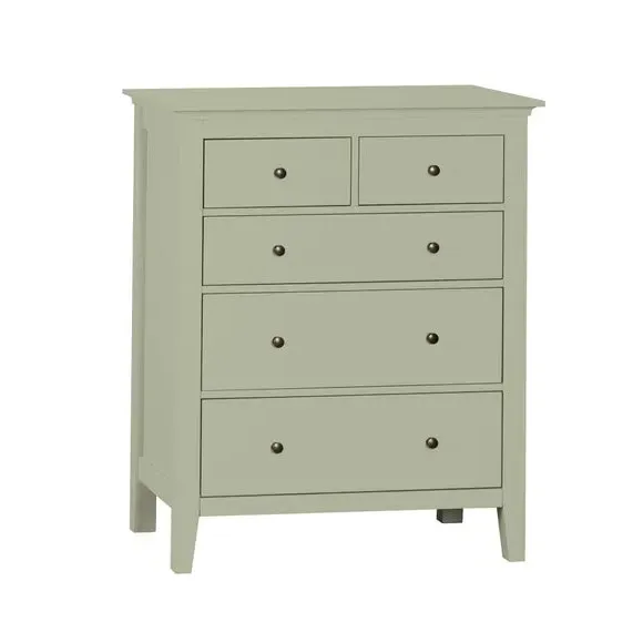 5-Drawer Chest with Metal Handles - Sage