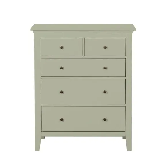 5-Drawer Chest with Metal Handles - Sage