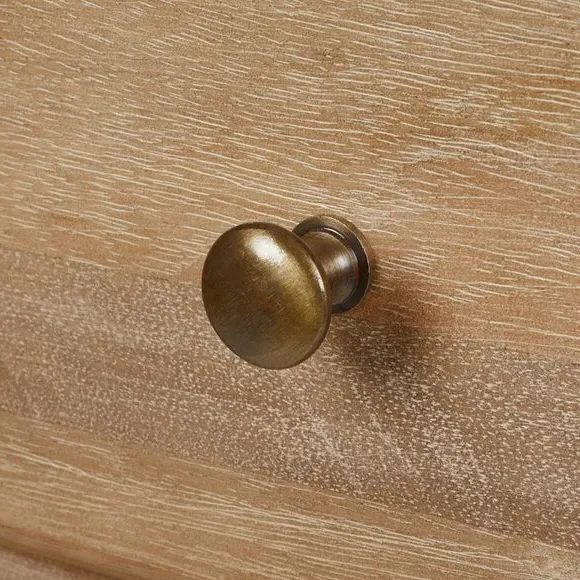 5-Drawer Chest with Metal Handles - Wood, Mango