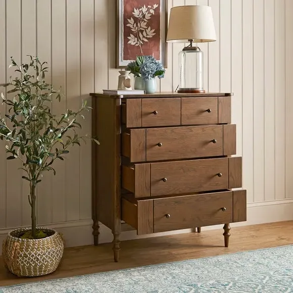 5-Drawer Chest with Metal Runners - Light Oak
