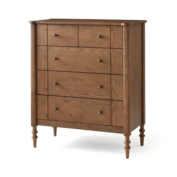 5-Drawer Chest with Metal Runners - Light Oak