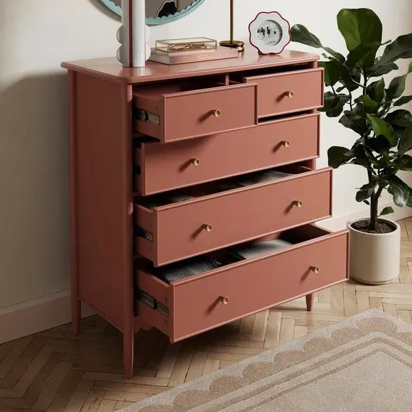 5-Drawer Chest with Soft-Close - Red Clay