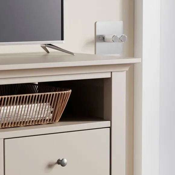 5-Drawer TV Chest with Open Shelf - Natural