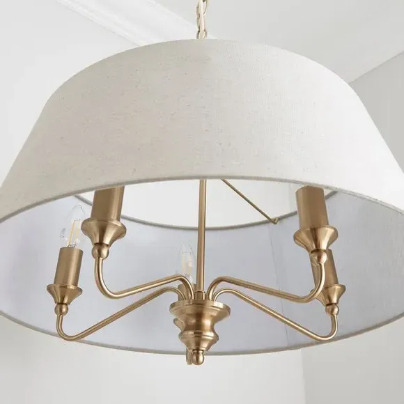 5 Light Adjustable Chandelier - Grey, Metal