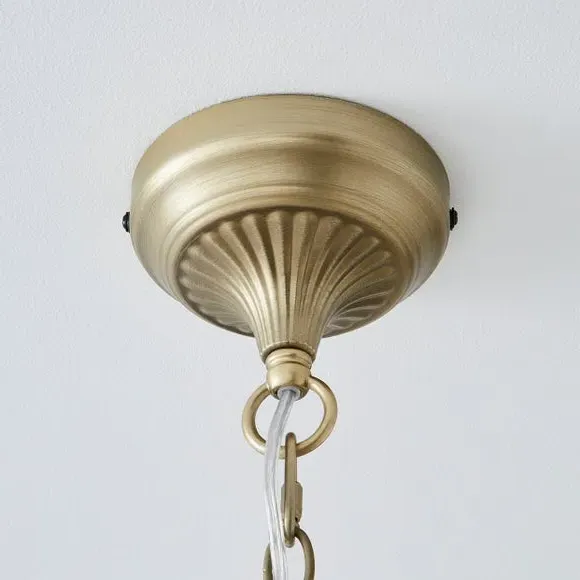 5-Light Chandelier with Crystal Detail - Gold