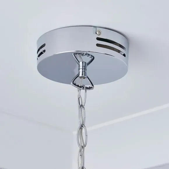 5-Light Chandelier with LED - Chrome, Metal
