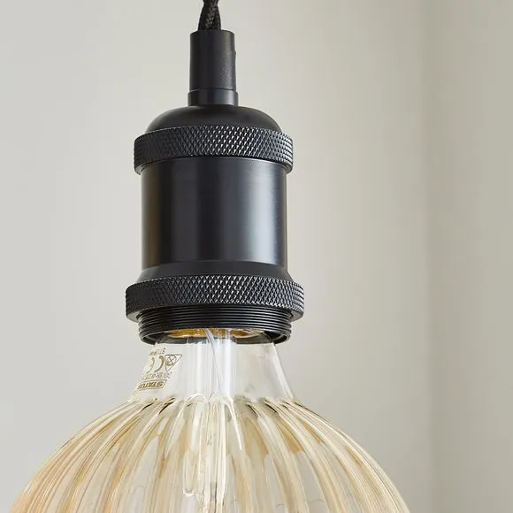 5-Light Cluster Ceiling Light - Brown, Pine