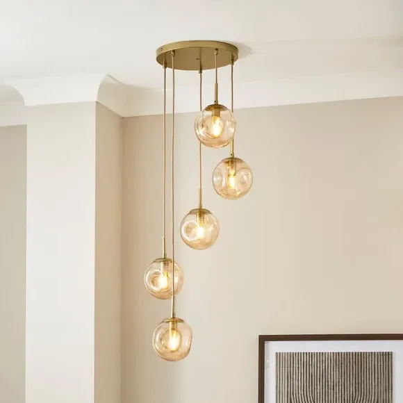 5-Light Cluster Ceiling Light - Gold image