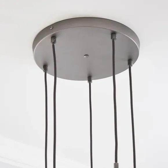 5-Light Cluster Ceiling Light - Grey
