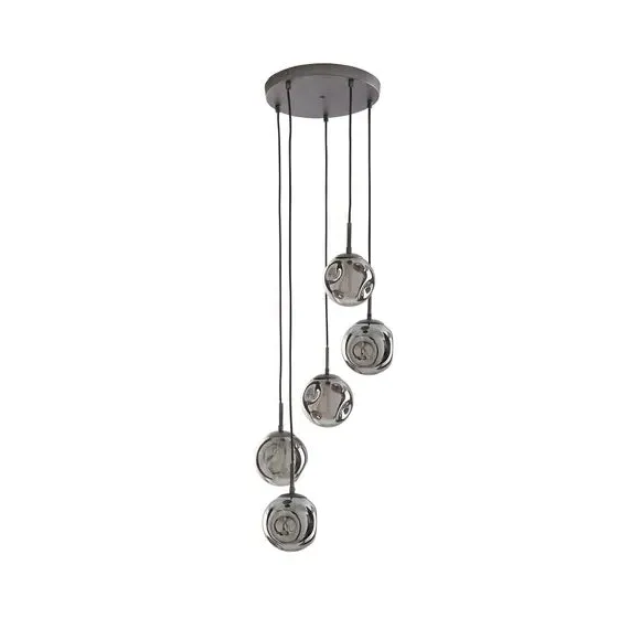 5-Light Cluster Ceiling Light - Grey
