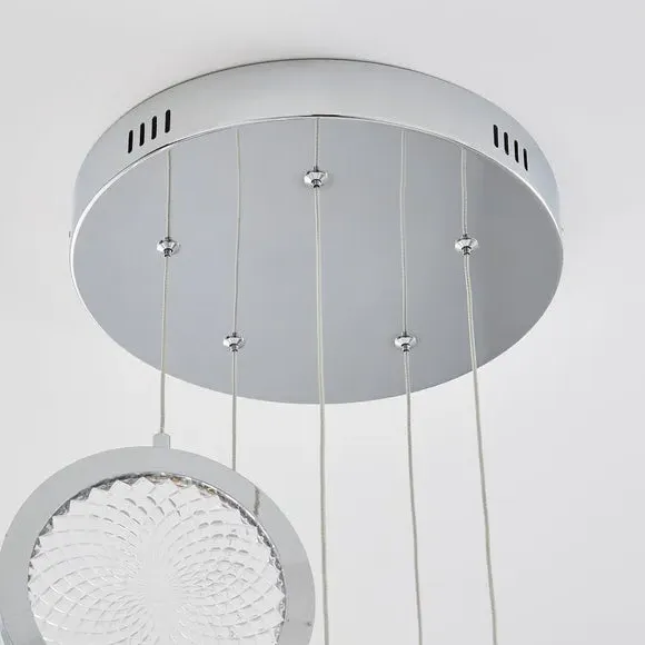 5-Light Cluster Ceiling Light - Silver, Chrome