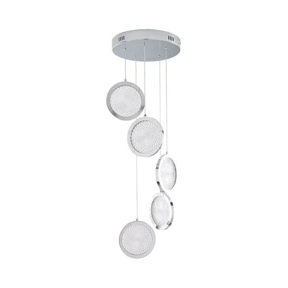5-Light Cluster Ceiling Light - Silver, Chrome