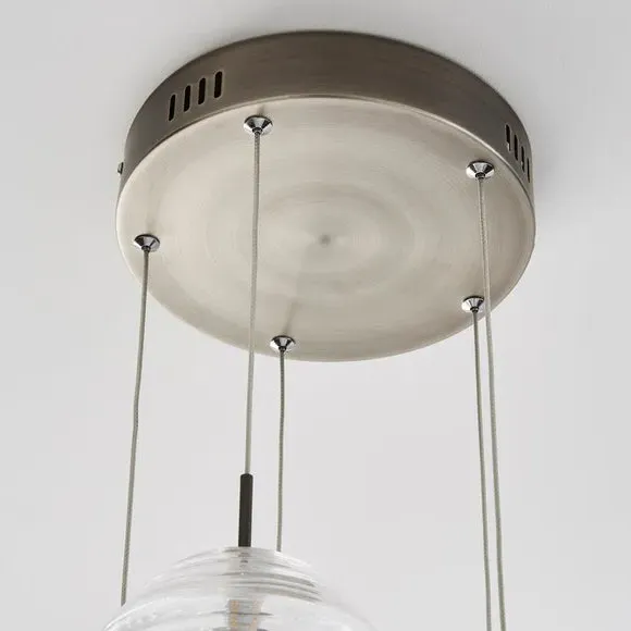 5-Light Cluster Ceiling Light - Silver, Metal