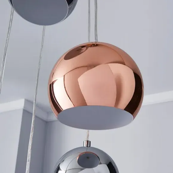 5-Light Cluster Ceiling Light - Silver, Steel