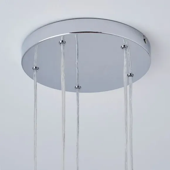 5-Light Cluster Ceiling Light - Silver, Steel