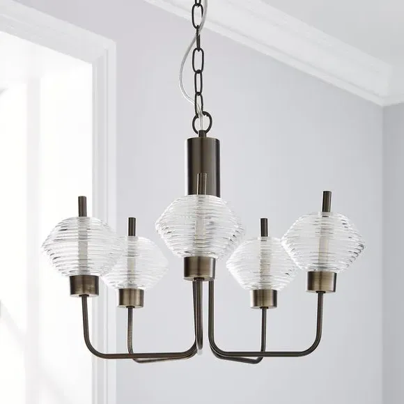 5-Light Orb Ceiling Light - Clear, Glass