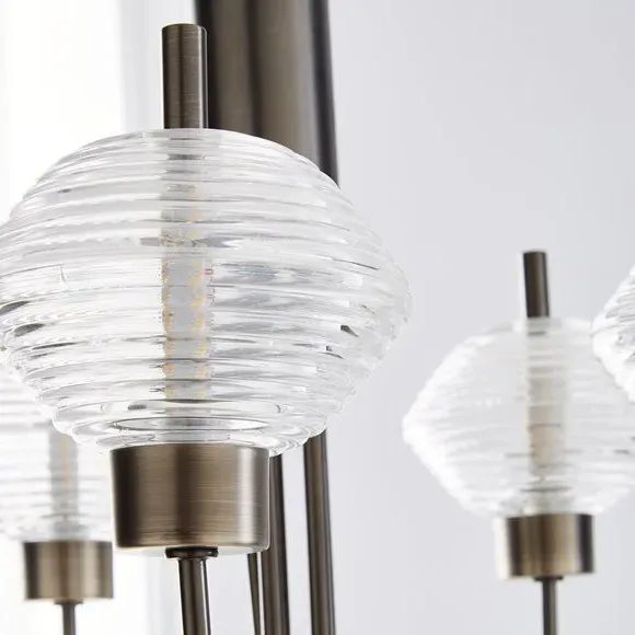 5-Light Orb Ceiling Light - Clear, Glass