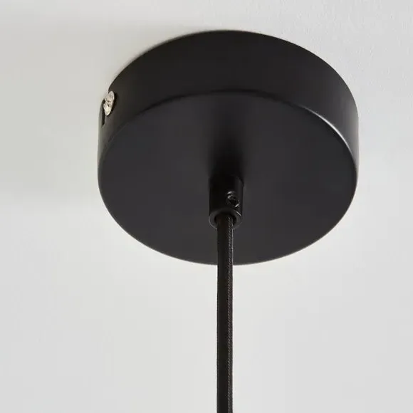 5-Light Semi Flush Ceiling Light - Black