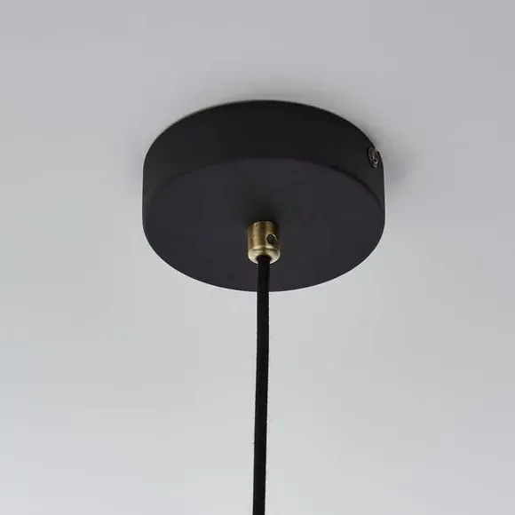 5-Light Semi Flush Ceiling Light - Black, Metal