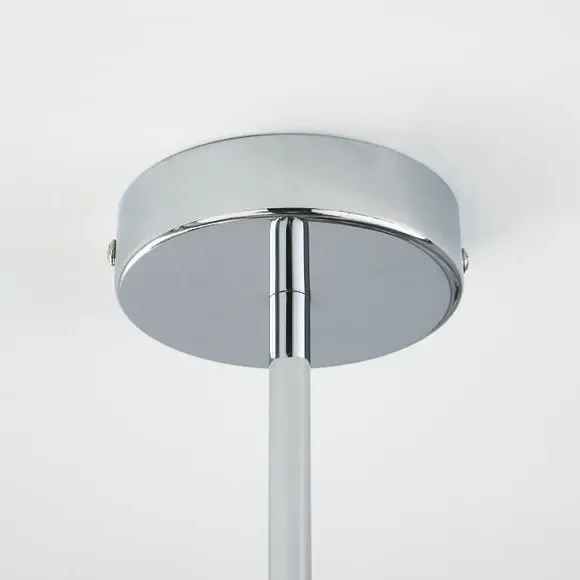 5-Light Semi Flush Ceiling Light - Grey, Metal
