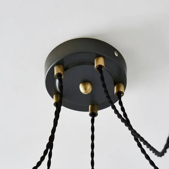 5-Light Spider Ceiling Light - Antique Brass