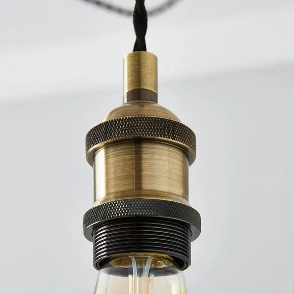 5-Light Spider Ceiling Light - Antique Brass