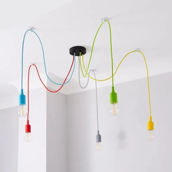 5-Light Spider Ceiling Light - Multicolor