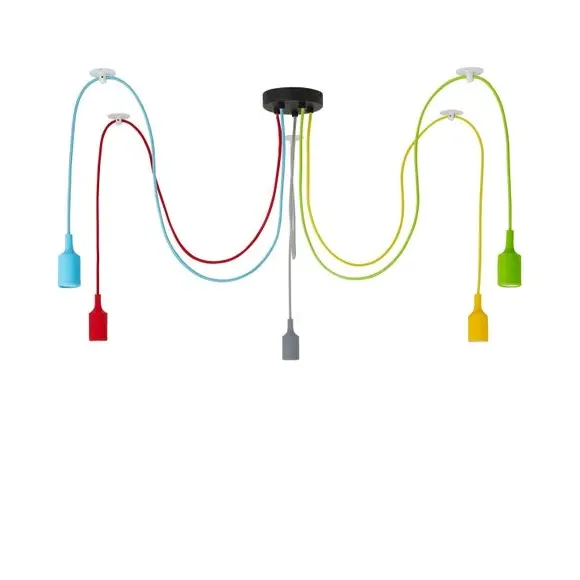 5-Light Spider Ceiling Light - Multicolor