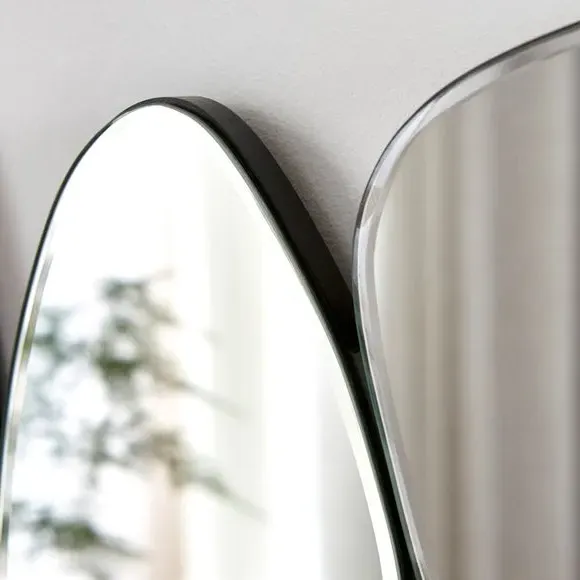 5-Panel Wall Mirror Pebble Design - Silver