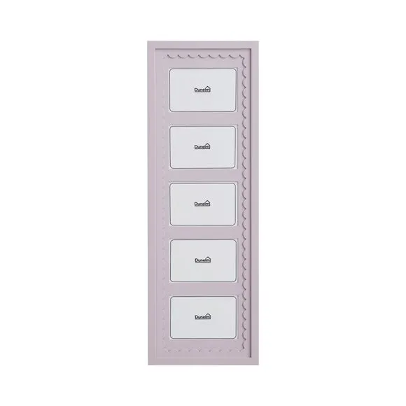 5-Photo Frame Scalloped Design - Lilac