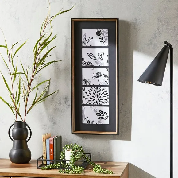 5-Photo Panel Frame - Black image
