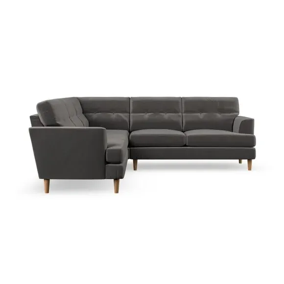 5-Seater Corner Sofa with High Legs - Charcoal