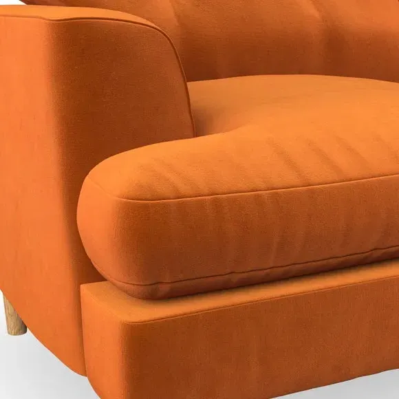 5-Seater Corner Sofa with High Legs - Ginger