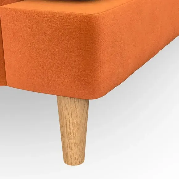 5-Seater Corner Sofa with High Legs - Ginger