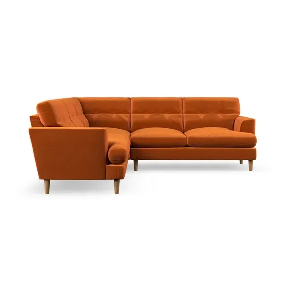 5-Seater Corner Sofa with High Legs - Ginger