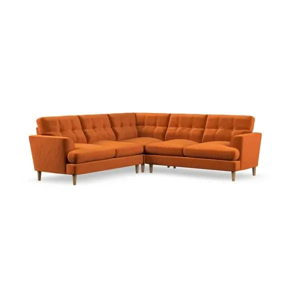 5-Seater Corner Sofa with High Legs - Ginger
