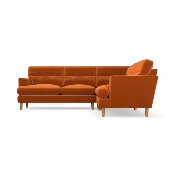 5-Seater Corner Sofa with High Legs - Ginger