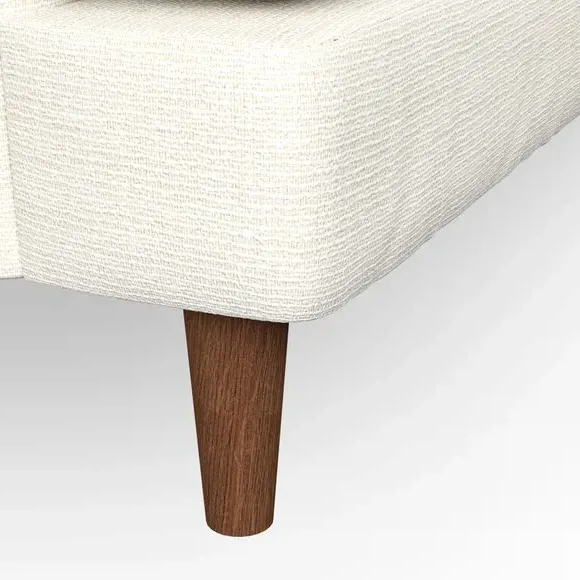 5-Seater Corner Sofa with High Legs - Ivory