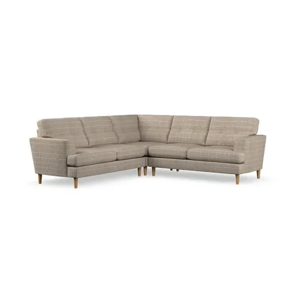 5-Seater Corner Sofa with High Legs - Natural
