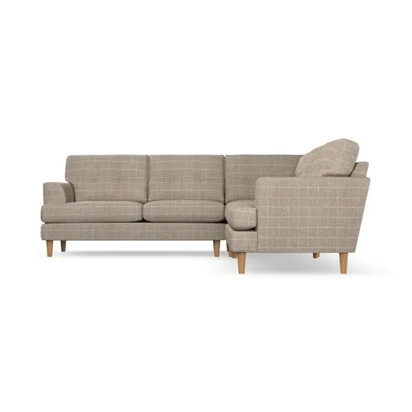 5-Seater Corner Sofa with High Legs - Natural