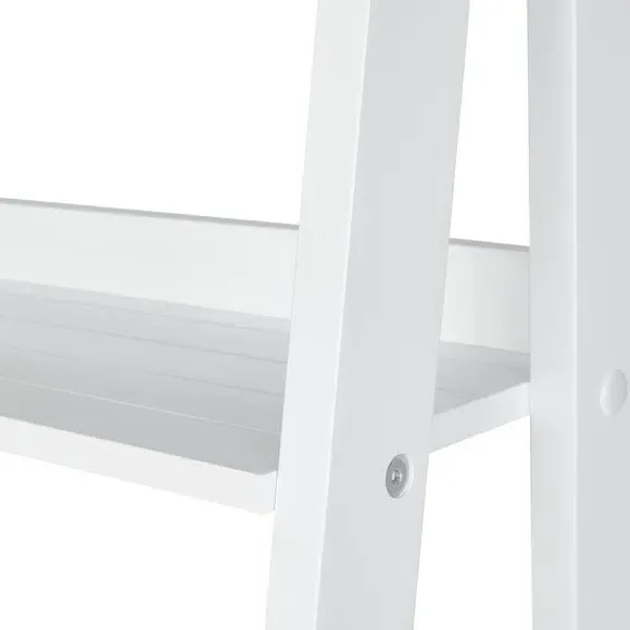 5-Shelf Ladder Shelves - White, MDF