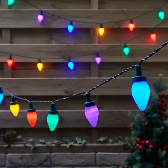 50 LED String Lights with Timer - Multicolor
