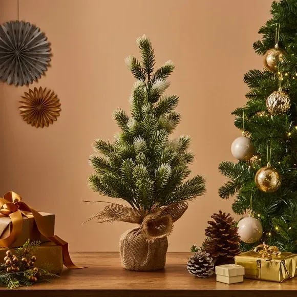 50cm Christmas Tree Two-Tone - Green, Jute image