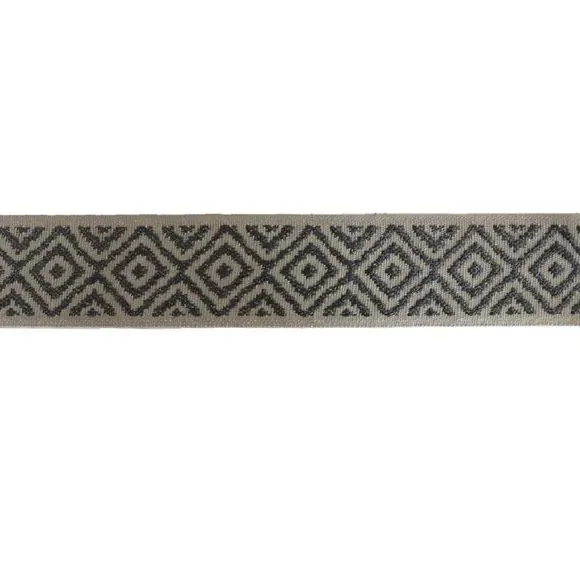 5m Diamond Braid Trim - Black/White