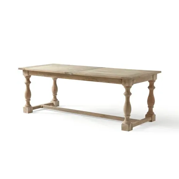 6-8 Seater Extendable Dining Table - Whitewash, Mango